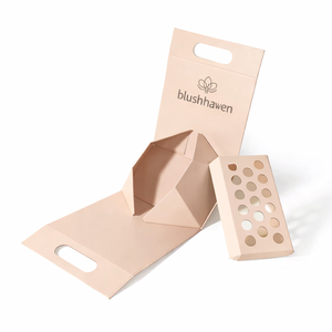 Boîte d'emballage cosmétique personnalisée, boîte cadeau rigide pliable pour ensemble de soins de la peau, laminage mat, logo personnalisé, fabricant - Product Image 2