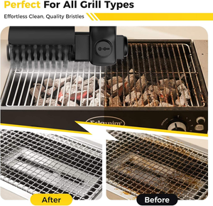 Spazzola Elettrica Rotante per Griglia, Spazzola per Pulizia Griglia Ricaricabile Senza Fili con Testa in Acciaio Inossidabile, Pulitore per <span class=keywords><strong>BBQ</strong></span> - Product Image 4