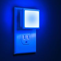 LOHAS 0.3W Bleu Couleur Crépuscule à l'aube Capteur Éclairage de nuit Mini Led Night Light Lamp Plug In Wall Blue Night Light For Kids Room