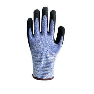 Gants en NBR (caoutchouc nitrile) HPPE + NBR enduits, paume et doigts coupés, finition gaufrée / sablée, en provenance du Vietnam - Product Image 1