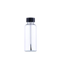 Botol cat mobil bening bulat, kualitas tinggi 10ml 15ml 20ml 30ml 40ml 50 ml 60ml plastik PET kosong dengan kuas lem