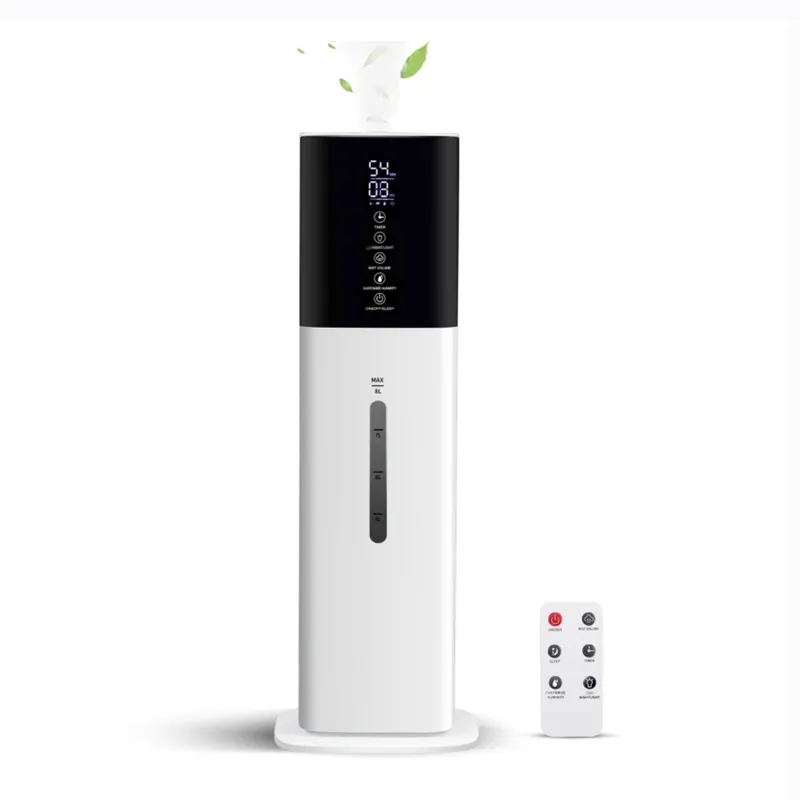 Office Essential Oil Room Floor Tower Humidifiers Aroma Diffuser Remote Control Large Stand Mist UV Ultrasonic Air Humidifier