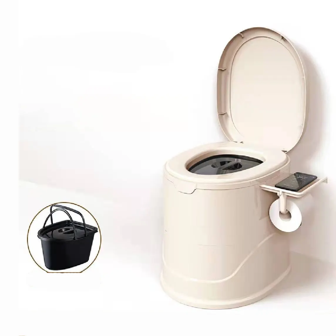 Toilette mobile in plastica portatile Medyag rotonda da campeggio RV inodore anziani servizi igienici per compostaggio all'aperto