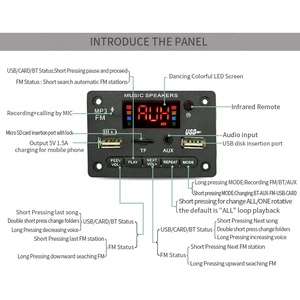 Bộ USB BT 5.0 Không Dây Màu Xanh Dương Răng Bộ Giả<span class=keywords><strong>i</strong></span> Mã Mô-đun Máy Nghe Nhạc MP3 Bảng Mạch Giả<span class=keywords><strong>i</strong></span> Mã Placa 5V-32V - Product Image 3