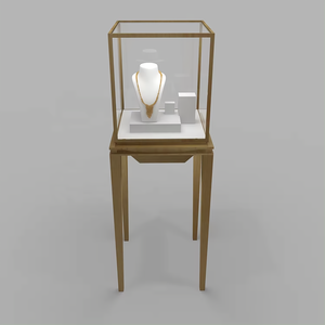 Vanlocy nhà máy OEM đồ trang sức giới thiệu Tempered <span class=keywords><strong>Glass</strong></span> tủ kính hiện đại tủ trưng bày - Product Image 3