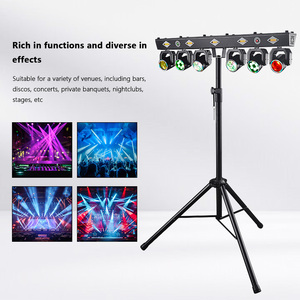 Reiz Mobile Bracket Light 120W 6 cabezales móviles RGB Estrobo Gobo Láser Wash Beam Efecto DMX512 Control Iluminación de Escenario para DJ Discoteca - Product Image 5