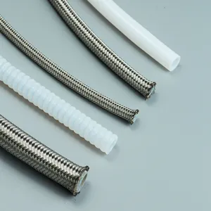 PTFE Wrapped Stainless Steel Beaker Wire Hose Ptfe Plastic Hose Pipe Flexible Corrugated Electrical Conduit Pipes