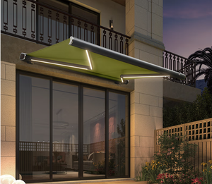 Auvents à bras incurvé rétractables en alliage d'aluminium pour l'extérieur Balcon pliant télescopique Façade de cour pour la protection contre la pluie - Product Image 4