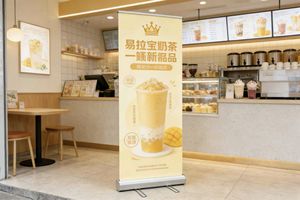 Soporte versátil <span class=keywords><strong>para</strong></span> pancartas enrollables, fabricado con marco de aluminio reforzado y patas de acero dobles <span class=keywords><strong>para</strong></span> colgar la barra superior. - Product Image 2