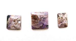 High Quality 3-Piece Natural Purple Charoite Loose Gemstone Set Smooth Multi-Shape Flat Back Cabochons Wholesale - Product Image 2
