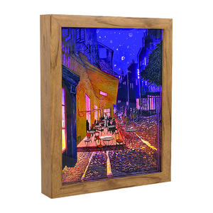 Decoración de Pared PS, Marco Decorativo para el Hogar, Regalo, Lámpara de Mesa con Diseño de Café Terraza Nocturna de <span class=keywords><strong>Van</strong></span> <span class=keywords><strong>Gogh</strong></span>, Luz Nocturna Infantil - Product Image 1