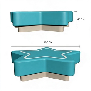 Banc de patio en forme d'étoile, siège extérieur, banc lounge étoilé, banc commercial pour l'extérieur, couleur personnalisée - Product Image 4