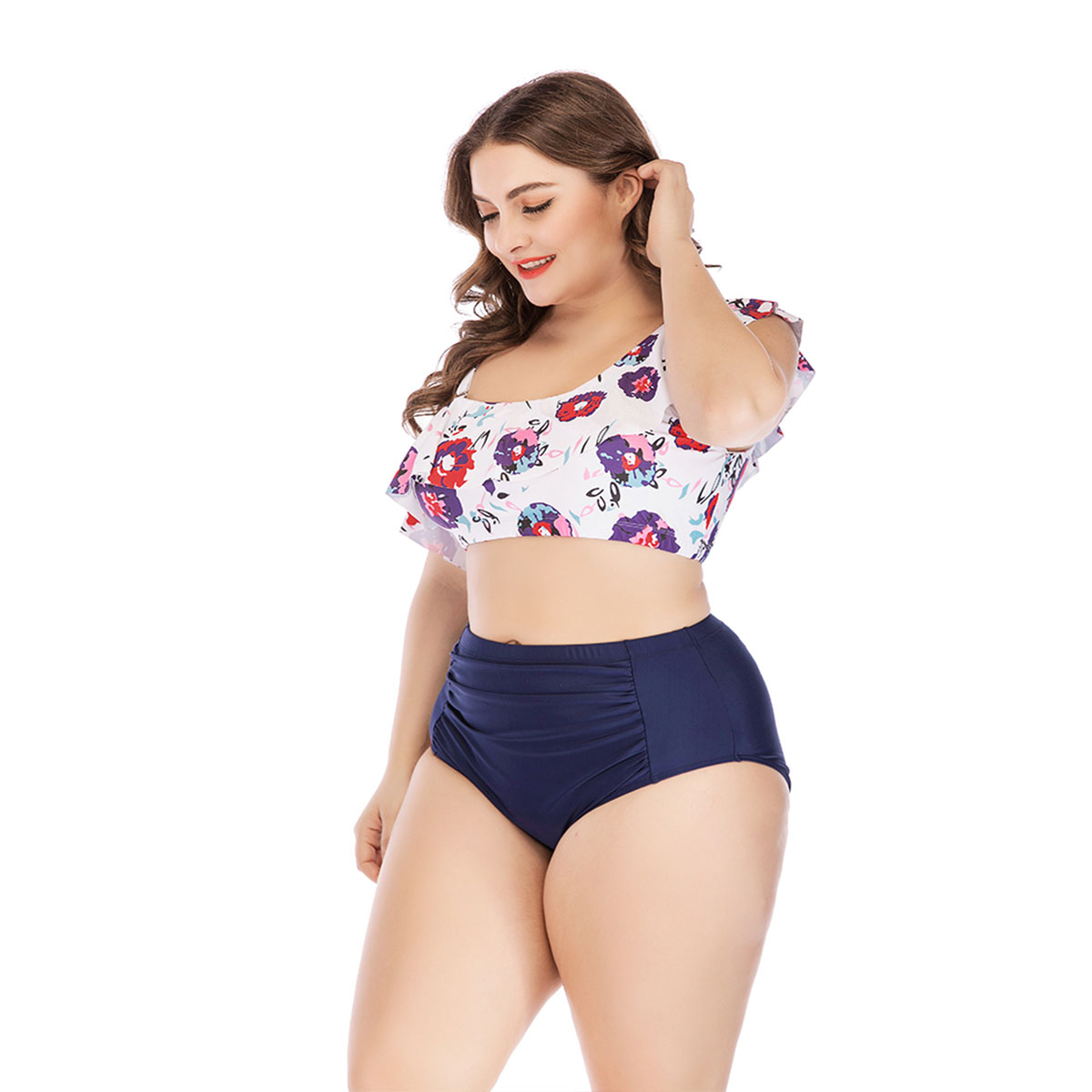 2021 Hot Sale one shoulder Plus size printed bikini sexy bikini
