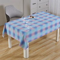Nappe rectangulaire en PVC imprimé effet arc-en-ciel pastel RNPT, dégradé coloré, pour décoration de cuisine