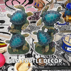 Coastal Ocean <span class=keywords><strong>Marine</strong></span> Résine Artisanat En Gros Arbre De Noël Décoration <span class=keywords><strong>Nautique</strong></span> Tortues De Mer Ornement Tortue Figurines Nourriture <span class=keywords><strong>Peinture</strong></span> - Product Image 2