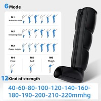 Masseur de jambes électrique séquentiel à 8 chambres, bottes de compression d'air, pression de 40 à 220 mmHg, 6 modes pour la récupération sportive et la circulation
