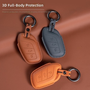 Étui à clés en cuir de vachette pour <span class=keywords><strong>MG</strong></span> 5/Pro ZS/MG5 HS/5 GS/<span class=keywords><strong>EHS</strong></span>/MG4 - Texture Premium - Product Image 2