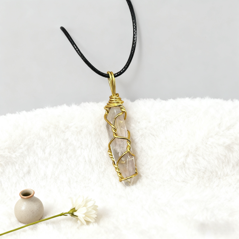 Pendentif en quartz clair