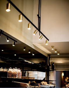 Suspension linéaire lumineuse, spot de plafond sur rail, doré avec tiges réglables, luminaire suspendu pour salle à manger et cuisine - Product Image 3