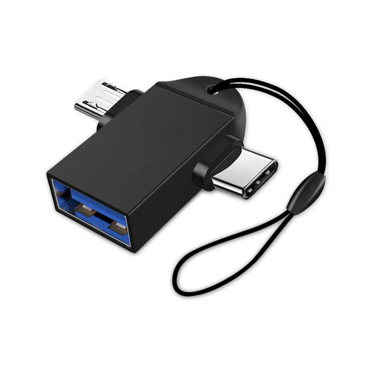 Typ C Micro USB OTG Konverter, Micro USB Typ C OTG Stecker auf USB 3.0 Buchse Adapter Anschluss Für Android