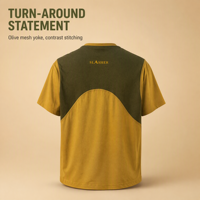 T-shirt col rond streetwear pour homme, manches courtes, en jersey de polyester, anti-humidité, coupe ample, color block, OEM ODM, vente en gros