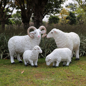 Modello di Pecora, Scultura Realistica di Capra e Pecora, Ornamenti Decorativi per Animali da Esterno, Fattoria, Giardino, Cortile, Prato - Product Image 3