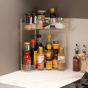 Makyaj parfüm tuvalet alanı tasarrufu için 2 katmanlı köşe banyo lavabosu organizatör klasik depolama raf - Product Image 6