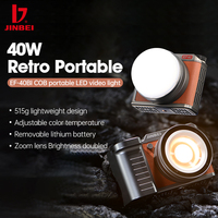 JINBEI EF40Bi-Lampe vidéo LED AC/DC bicolore 2700K-6500K en forme d'appareil photo pour la photographie et la prise de vue en extérieur