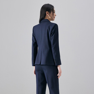 Women's Professional Suit <b>Set</b> Double Breasted Blazer Pants Formal Work Wear <b>Office</b> Uniform Anti-Wrinkle Polyester Fabric - Product Image 4