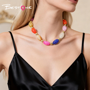 <span class=keywords><strong>Collana</strong></span> Bohemien con Perline Colorate in Resina, <span class=keywords><strong>Stile</strong></span> <span class=keywords><strong>Etnico</strong></span>, Gioiello Statement Chunky da Donna, Idea Regalo - Product Image 2