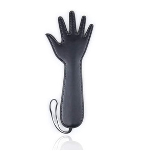 Raquette anti-moustiques en forme de paume, raquette anti-moustiques manuelle en cuir PU, raquette anti-mouches à long manche pour la cuisine. - Product Image 5