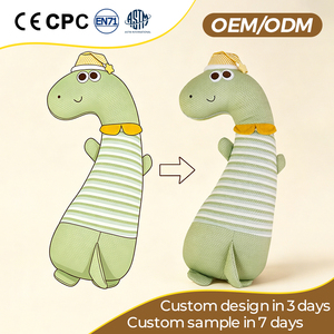 Peluche <span class=keywords><strong>Dinosaure</strong></span> Vert à Col Long Personnalisée OEM/ODM, Mascotte Amusante, Coussin Doux en Peluche pour Cadeau Promotionnel d'Entreprise - Product Image 1