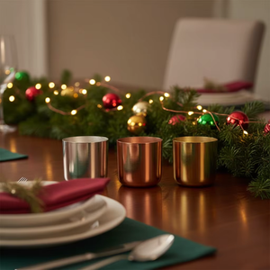 Vela Decorativa Vedela Naturals, Hecha a Mano, Ecológica, Duradera, de Cobre para Mesa, Metal Simple, para Bodas, Eventos, Fiestas, Decoración del Hogar - Product Image 1