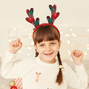 Pafu, decoraciones navideñas, accesorios para el cabello, cabeza de Navidad de fieltro, tocados de cuerno de <span class=keywords><strong>ciervo</strong></span>, diadema de astas de reno - Product Image 4