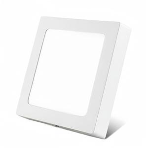 Focos empotrados LED cuadrados ultrafinos Cuerpo de PVC Acabado de aluminio no perforado Aplicación de oficina Luces de panel plano Montadas en superficie - Product Image 3