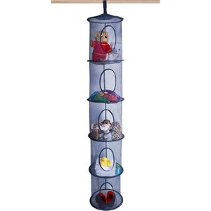 5-<b>Shelf</b> Mesh Storage Organizer 12x59 Inch Round Hanging Closet Toy Organizer For Kids Bedroom - Product Image 1