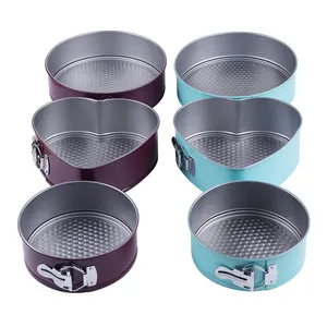 3 Pcs Nonstick Spring carbon steel Form Pan Springform Cake Pan Round Cake Mould cake pans for baking