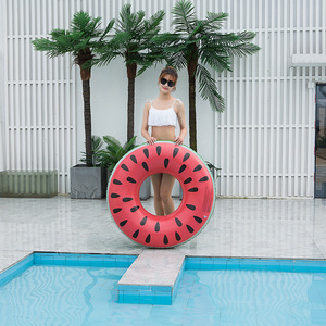 <b>Inflatable</b> Watermelon Swimming Ring 120cm Thickened PVC Adult Pool <b>Float</b> Unisex Floating Tube For Pool Water Park - Product Image 2