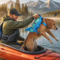 Gilet de sauvetage pour animaux de compagnie Shark Fin, bleu rose, sangles à boucle réglables, pour la natation