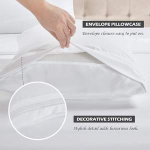 Draps de lit 4 pièces pour lit Queen Size Double brossé 1800 draps en microfibre - Product Image 3