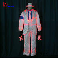 Costumes étonnants de représentation de danse de Tron, costumes de la danse LED de Michael Jackson avec DMX