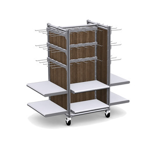Estantería Metálica con Acabado en Polvo, 4 Vías, Tipo Góndola, para Exhibición en Tiendas, Góndolas de Supermercado para <span class=keywords><strong>Minimarket</strong></span> con Ruedas - Product Image 2