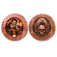 Auswahl 1oz 999 Reinkupfermünze Klassische Horrorfilm-Charakter Relief Metallkunst Halloween Sammlerstück Challenge Kunst-Münze