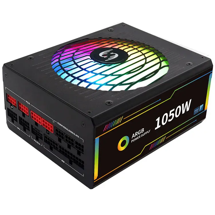 Fonte de energia para PC PCI-E5.0 RGB 1050 W CPU Dual Computador Atx Fonte de energia para jogos