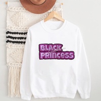 Patch brodé Princesse Noire Afro - Accessoire à repasser ou à coudre pour vêtements et sacs