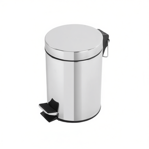 Cubo de basura de acero cromado de 3 L con pedal para cocina y baño - Product Image 3
