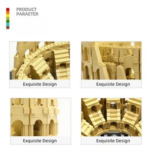 Bloques de Construcción Modelo del Coliseo de Roma, Italia, al por Mayor OEM, Juguete Educativo de Arquitectura DIY, Rompecabezas para Niños y Adultos - Product Image 4