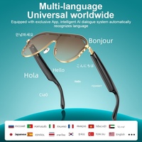 Gafas de Sol Inteligentes de Moda con Traducción IA, Altavoz Inalámbrico BT, Función Anti-Luz Azul, Auriculares Deportivos para Exteriores