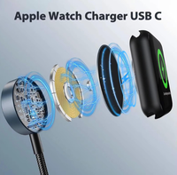 Câble de charge multi USB2.0 3 en 2 Câble USB C pour chargeur IWatch Chargeur magnétique IWatch
