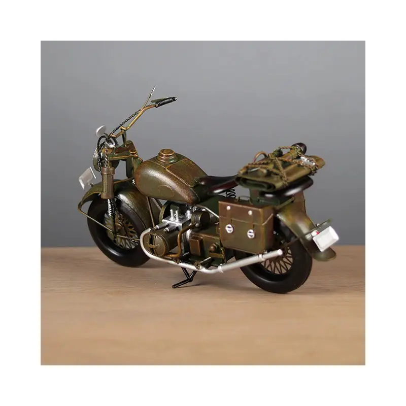 Adorno modelo motocicleta hierro forjado vintage